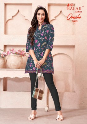 Balaji Cotton by Omisha vol 2 short cotton printed womans top catalogue at wholesale price  kurtis catalogs