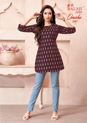 Balaji Cotton by Omisha vol 2 short cotton printed womans top catalogue at wholesale price  kurtis catalogs