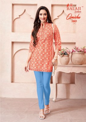 Balaji Cotton by Omisha vol 2 short cotton printed womans top catalogue at wholesale price  kurtis catalogs