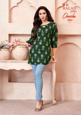 Balaji Cotton by Omisha vol 2 short cotton printed womans top catalogue at wholesale price  kurtis catalogs