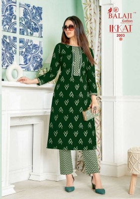 Balaji Ikkat Vol  2 Kurti With Pant set Wholesale Kurti catalogue   kurtis catalogs