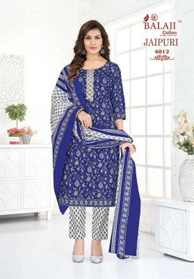 Balaji Jaipuri Vol 4 Kurti Pant With Dupatta set catalogue wholesale  kurtis catalogs