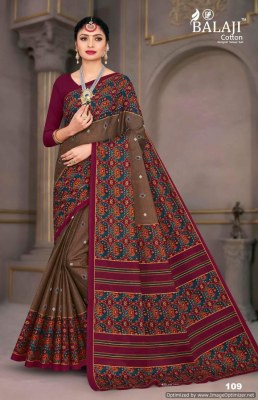 Balaji by Mysore masleen vol 1 pure cotton printed saree catalogue at low rate sarees catalogs