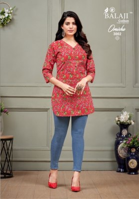 Balaji by Omisha Vol 3 fancy top with pure cotton fancy short tops catalogue at affordable rate western wear catalogs