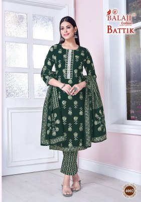 Balaji by battik art work vol 4 fancy kurti pant and dupatta  kurtis catalogs