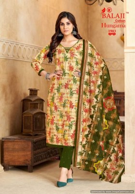 Balaji cotton by Hungama vol 19 pure cotton printed unstitched dress material catalogue at affordable rate salwar kameez catalogs