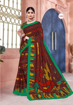 Balaji cotton by Leelavathi Vol 12 newly lunch pure cotton printed saree catalog only on amaviexpo sarees catalogs