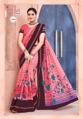 Balaji cotton by Leelavathi Vol 12 newly lunch pure cotton printed saree catalog only on amaviexpo sarees catalogs