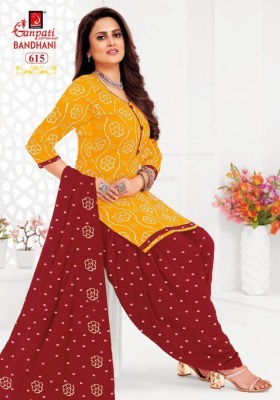 Bandhani vol 6 by ganpati pure cotton printed unstitched dress material catalogue at affordable rate dress material catalogs