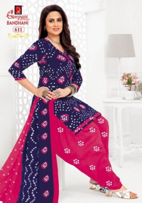 Bandhani vol 6 by ganpati pure cotton printed unstitched dress material catalogue at affordable rate dress material catalogs