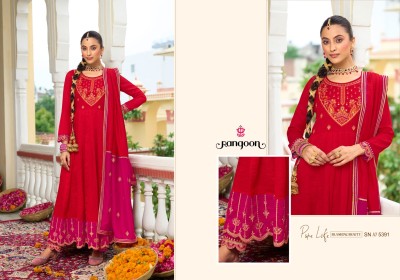 Banno  by Rangoon exclusive silk hand mirror anarkali suit catalogue at amaviexpo fancy Anarkali suit catalogs