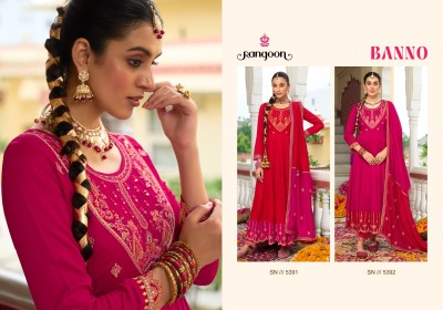 Banno  by Rangoon exclusive silk hand mirror anarkali suit catalogue at amaviexpo fancy Anarkali suit catalogs