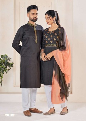 Banwery Fashion Couple Goal Vol 6 couple combo of Kurta with Payjama and Kurti with Pants and Dupatta set catalogue wholesale  kurtis catalogs
