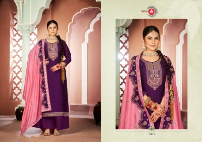 Barbie by Triple A Silk with work unstitched dress material catalogue at affordable rate salwar kameez catalogs