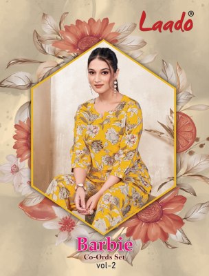 Barbie vol 2 by Laado Pure cotton printed co ord set collection with affordable rate wholesale catalogs