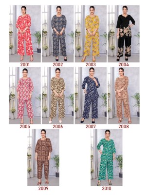 Barbie vol 2 by Laado Pure cotton printed co ord set collection with affordable rate co ord set catalogs