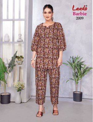 Barbie vol 2 by Laado Pure cotton printed co ord set collection with affordable rate co ord set catalogs