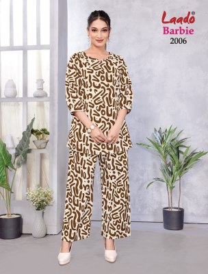 Barbie vol 2 by Laado Pure cotton printed co ord set collection with affordable rate co ord set catalogs