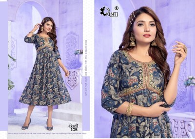 Barfi by kinti heavy capsule foil print sequence kurti cataloge at wholesale rate  kurtis catalogs