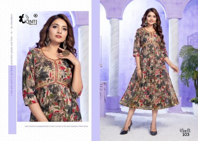 Barfi by kinti heavy capsule foil print sequence kurti cataloge at wholesale rate  kurtis catalogs