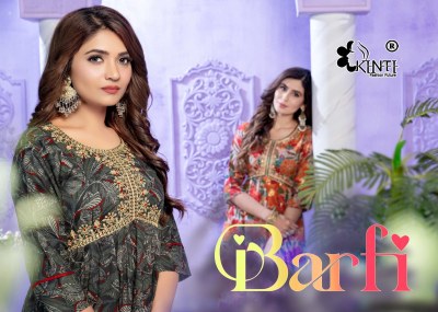 Barfi by kinti heavy capsule foil print sequence kurti cataloge at wholesale rate  kurtis catalogs