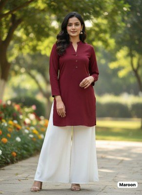 Basics Trendy Short Top Rayon with Heavy Rayon Palazzo Set Comfortable Stylish Ethnic Wear Wholeasle Amavi