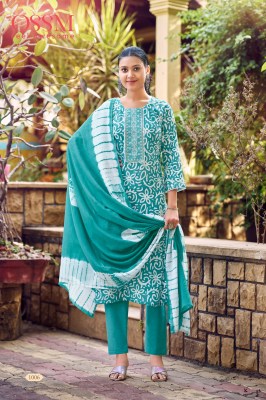 Batik vol 2 by OSSM premium batik cotton printed kurti pant and dupatta catalogue at low rate readymade suit catalogs