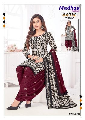 Batik vol 5 by Madhav heavy cotton printed unstitched dress material collection at low rate Madhav fashion