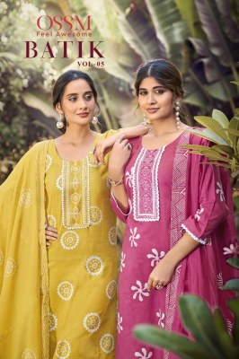 Batik vol 5 by Ossm Premium Cotton Batik Printed kurti pant with dupatta catalogue at affordable rate Ossm Kurti catalogue