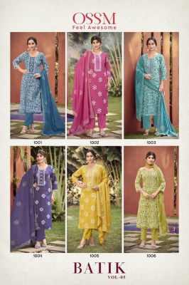 Batik vol 5 by Ossm Premium Cotton Batik Printed kurti pant with dupatta catalogue at affordable rate readymade suit catalogs