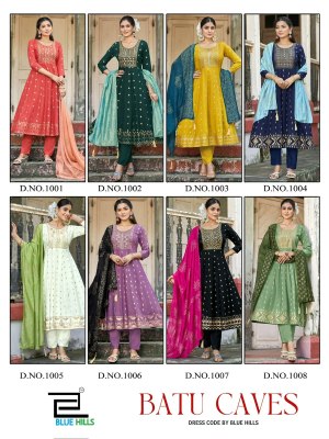 Batu Caves by Blue Hills Heavy Chanderi Printed Fancy Anarkali suit collection at Low Price readymade suit catalogs