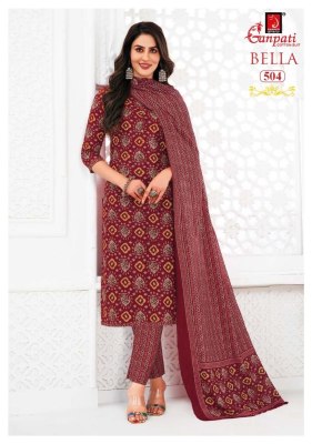 Bella vol 5 by Ganpati exclusive designer cotton printed kurti pant and dupatta catalogue at low rate readymade suit catalogs