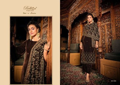 Belliza Designer Studio Noor E Shama Exclusive pure velvet collection Salwar suits catalogue  salwar kameez catalogs