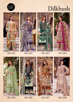 Belliza Dilkhush Pure Viscose Rayon Suit Set with Heavy Embroidery And Printed Plazo Dupatta Dress Material  Wholesale dress material catalogs