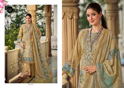 Belliza Naira Vol 107 Pure Cotton Kurti Pant Mal Mal Dupatta Set Heavy Embroidery Work Wholesale Catalogue kurtis catalogs