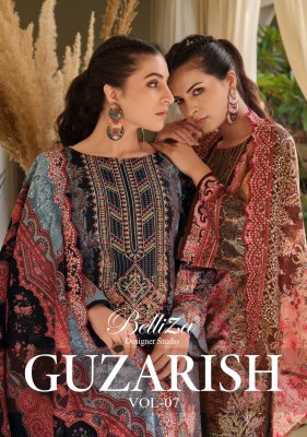 Belliza by Guzarish vol 7 pure cotton digital printed unstitched dress material catalogue at affordable rate 