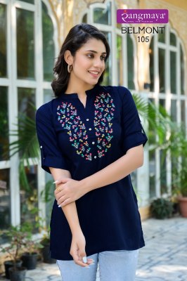 Belmont by Rangmaya Exclusive neck embroidered Western wear catalogue at wholesale rate  western wear catalogs