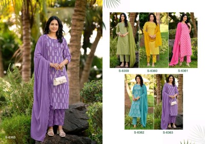 Bhrithi by Subhas Saree Fancy Cotton Siply work kurti pant and dupatta catalogue at affordable rate readymade suit catalogs