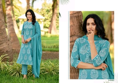 Bhrithi by Subhas Saree Fancy Cotton Siply work kurti pant and dupatta catalogue at affordable rate readymade suit catalogs