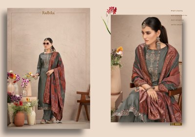 Bibo jaan by Azara pure zam neck embroidered unstitvhed dress material catalogue at low rate salwar kameez catalogs