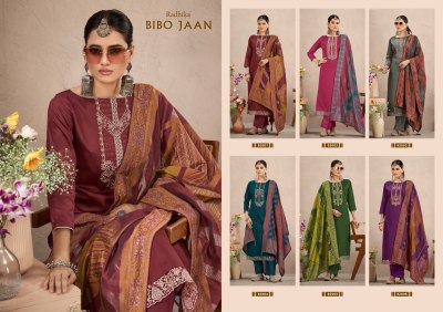 Bibo jaan by Azara pure zam neck embroidered unstitvhed dress material catalogue at low rate salwar kameez catalogs