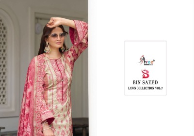 Bin Saheed by lawn collection vol 7 pure lawn print with heavy embroidered readymade pakistani suit at low rate pakistani suit catalogs