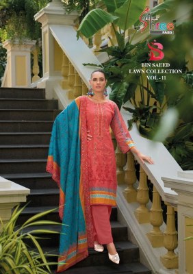 Bin saeed by lawn collection vol 11 top pure printed embroidered Pakistani suit catalogue at affordable rate Bin Saeed