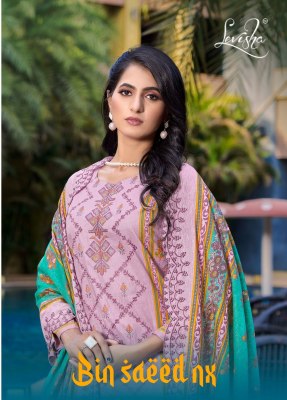 Bin saeed nx by levisha cambric cotton fancy embroidered unstitched dress material catalogue  Bin Saeed