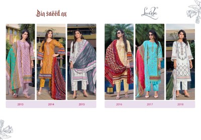 Bin saeed nx by levisha cambric cotton fancy embroidered unstitched dress material catalogue  salwar kameez catalogs