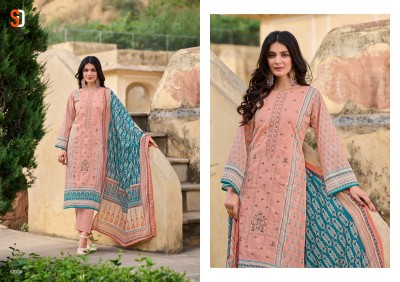 Bin saeed vol 12 by Sharddha designer Pure cotton Embroidered dress material catlogue at affordable rate dress material catalogs