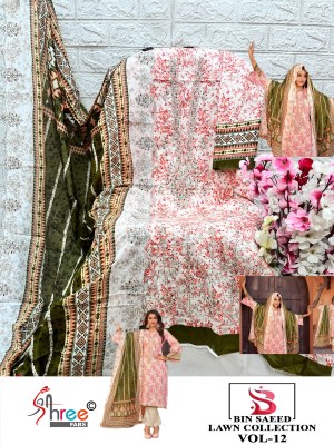 Bin saeed vol 12 by shree fab fancy readymade cotton printed suit catalogue at low rate readymade suit catalogs