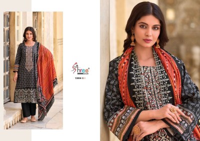 Bin saeed vol 13 by Shree Fab pure cotton printed unstitched suit catalogue  salwar kameez catalogs