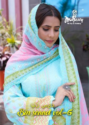 Bin saeed vol 6 by Luxury lawn collection original Pakistani suit catalogue at low rate Bin Saeed