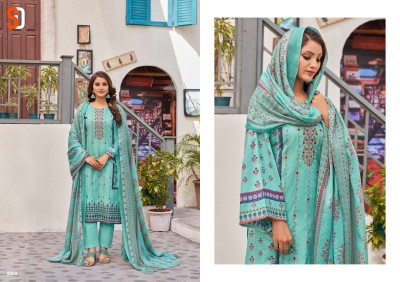 Bin saeed vol 8 by Shardhha designer pure cotton embroidered unstitched suit catalogue at low rate salwar kameez catalogs